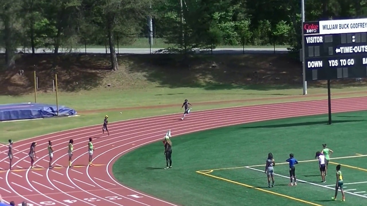 12u Mark Trail Flying Eagles girls 54.49s 4x100m Finals Dekalb County Championship 2017