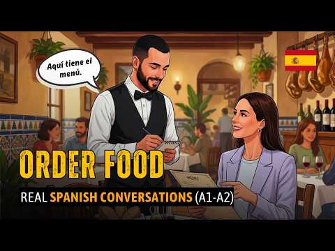 How to Order at a Restaurant in Spanish | Spanish Speaking and Listening Practice (A1–A2 Level)
