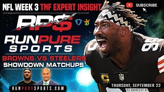 2022 NFL WEEK 3 DRAFTKINGS SHOWDOWN DFS STRATEGY | CLEVELAND BROWNS VS PITTSBURGH STEELERS