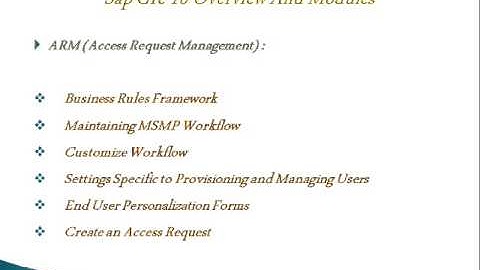 Sap Grc 10 Overview And modules