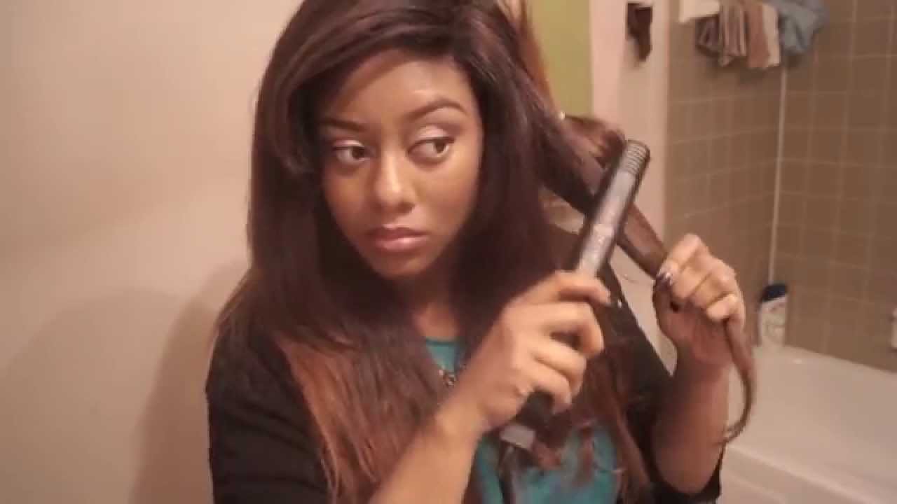 How to: Relaxer on curly hair - YouTube