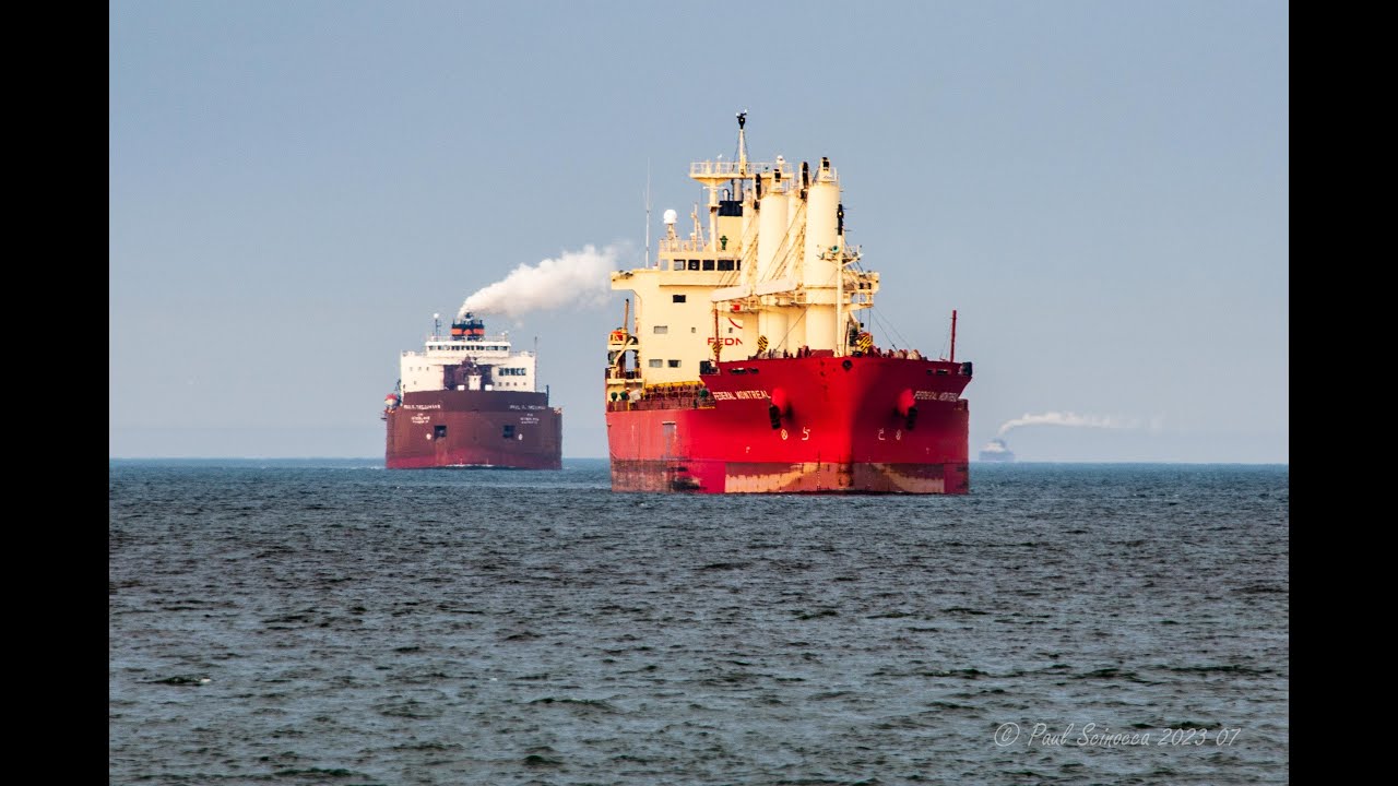 Корабль длиной 1670,5 футов прибывает в Дулут! Прибытие «Федерал Монреаль» и «Пол Р. Трегурта Туф...