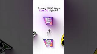 Turn Any 2D PNG into a 3D Object in After Effects.#shorts