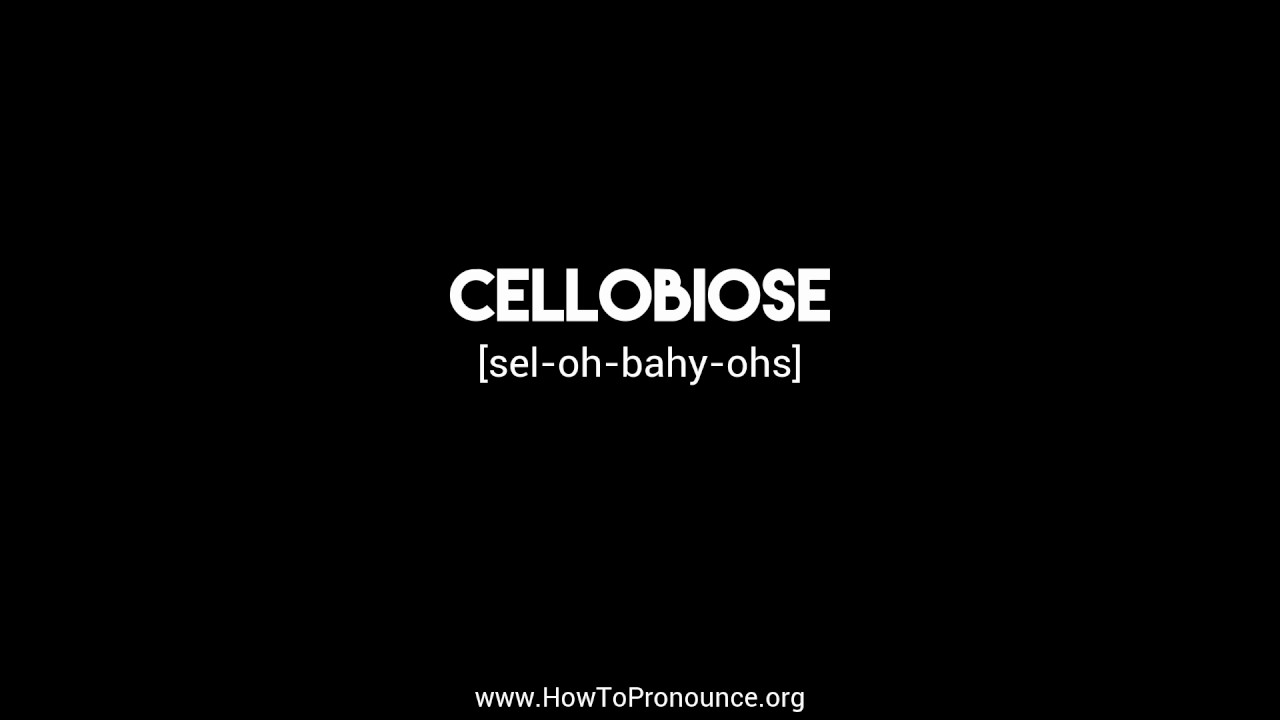 How to Pronounce "cellobiose"