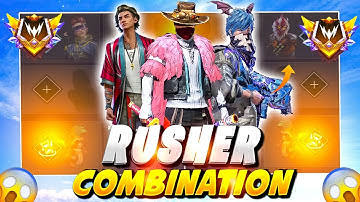 RUSHER COMBINATION ) 🔥| Best character skill for Cs rank | cs rank best character skill