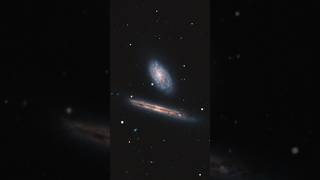 Zoom-in on NGC 4298 and NGC 4302 Galaxys #trendingshorts