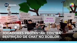 Mudança no chat do Roblox provoca protestos de jogadores dentro do jogo | #SBTBrasil screenshot 2