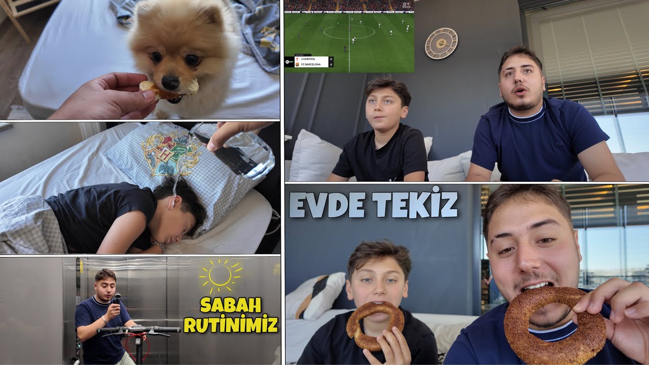 EVDE TEKİZ !! ABİMLE SABAH RUTİNİMİZ