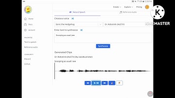 a voice comparison between uberduck.ai and the actual voice clip ( Dr. Robtnik from AoSTH)