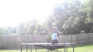 Backyard Trampoline Tricks 2011