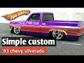 Custom truck CHEVY SILVERADO hot wheels swap wheel and repaint