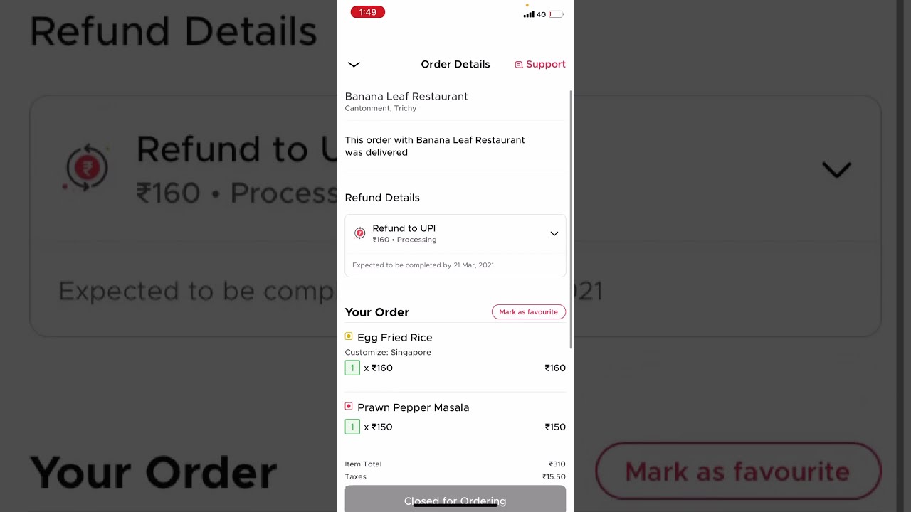 My Experience with Zomato Refund Service -To be Appreciated !