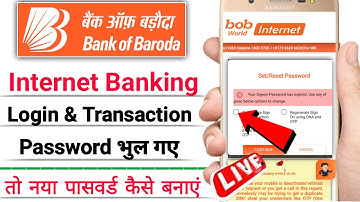 bob internetbanking signon transaction password forgot  | bob internet banking login password forgot