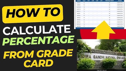 Ignou Grade Card Percentage Kaise nikale | ignou Percentage Kaise nikale |  calculate ignou percenta