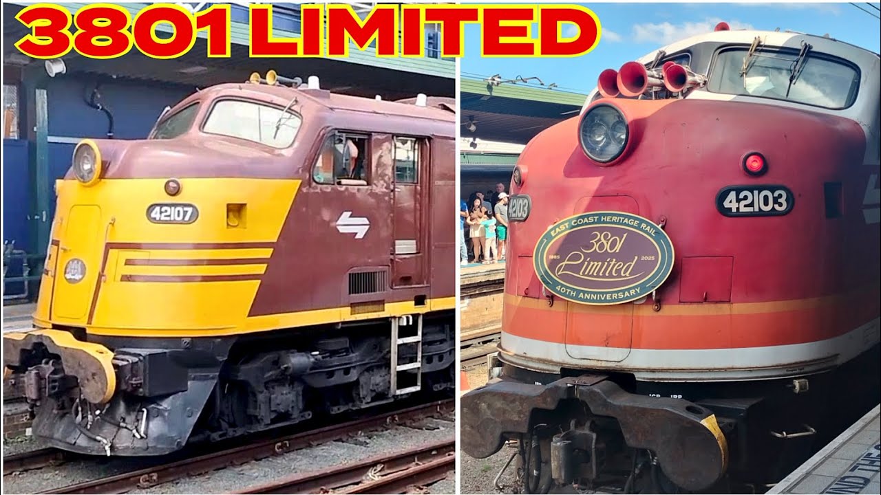 42107 and 42103 with 3801 Limited heritage train - Transport Heritage Expo 2025