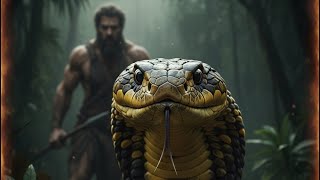 Brave Man Confronts Venomous King Cobra #KingCobra #SnakeAttack #WildlifeEncounter#shortsfeed#shorts