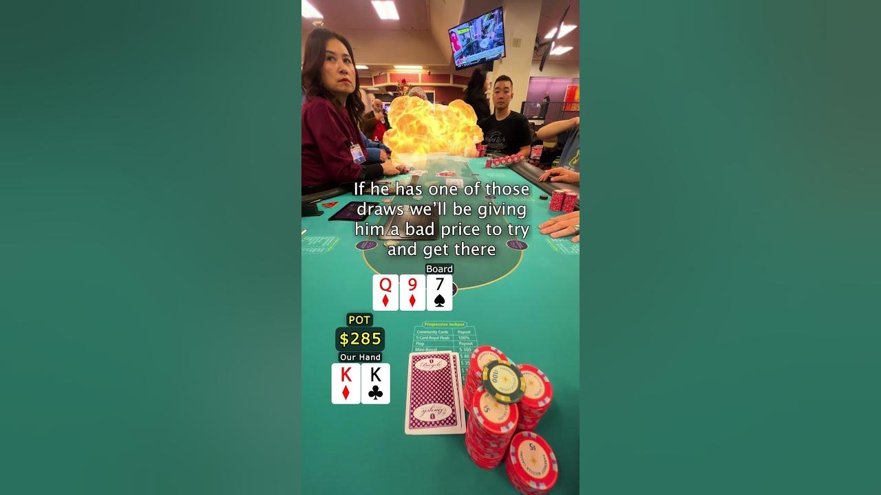 ALL IN with Pocket Kings $1500 Pot! #poker #gamble #casino #holdem
