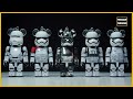 STAR WARS - BEARBRICK UNBREAKABLE - CAPTAIN PHASMA & FIRST ORDER STORMTROOPERS