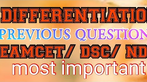 DERIVATIVES//2019 PREVIOUS QUESTIONS//EAMCET// DSC// NDA// MAINS SHORT CUTS