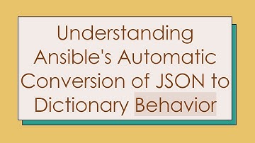 Understanding Ansible