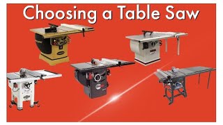 Choosing a Table Saw
