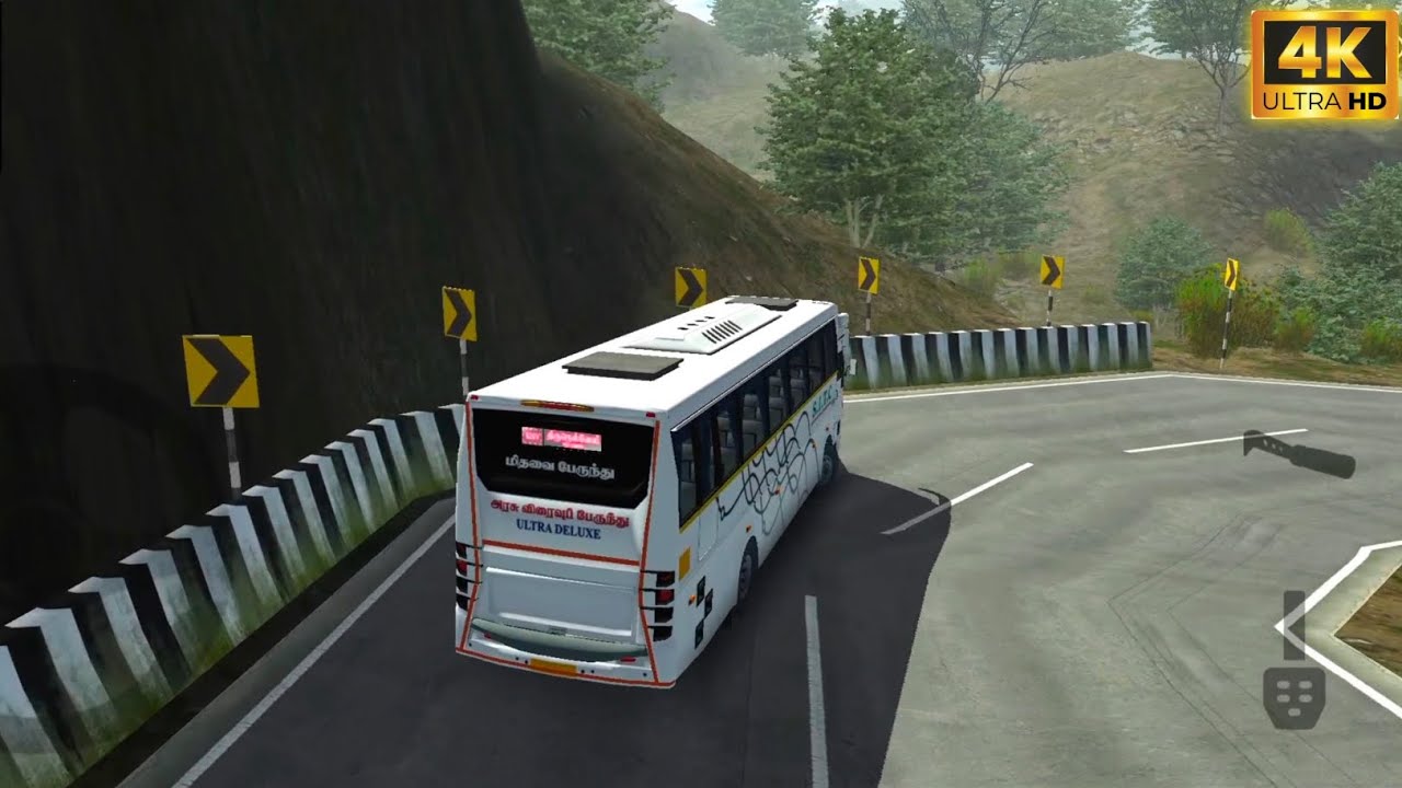 Indian Bus Simulator 3D Gameplay 4K 🔥😱 | Dangerous Hill Roads & Sharp Curves Bus Driving POV 