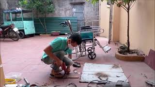Chế Xe Lăn Điện Cho Người Khuyết Tật. /Making Electric Wheelchairs For The Disabled. Part 1