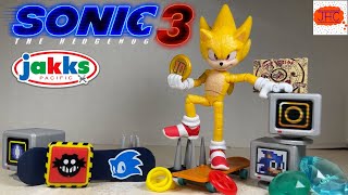 jakks pacific スーパー ソニック フィギュア sonic3 Amazon.com: JAKKS Pacific Sonic The Hedgehog 3 Movie 2.5