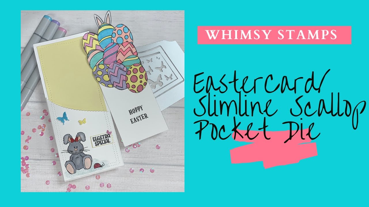 Easter card | Slimline Scallop Pocket Die
