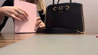 LOFI ASMR WHATS IN MY BAG PART 2 - PAPER SOUNDS, AGGRESSIVE TAPPING & SCRATCHING (NO TALKING)