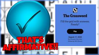 Can I Solve It I think I Can New York Times Crossword Puzzle August 17 2026 MOnday