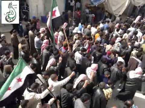 تشييع الشهيد حسن محمد السلطان ادلب بلدة التح 12 3 2012