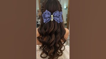 designer bow, how to make a hairbow #diy #hairclips #bows #scrunchie #shorts #reels #hairbow #craft