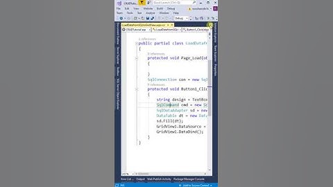 Load data from SQL to GridView in asp net C# #short #sql #programminggeek #gridview