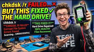 chkdsk r FAILED… But THIS Fixed the Hard Drive!