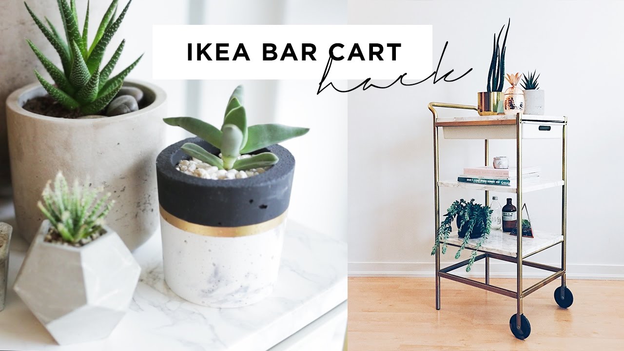 The Best Hack For An Amazing DIY Ikea Bar Cart - Sonata Home Design