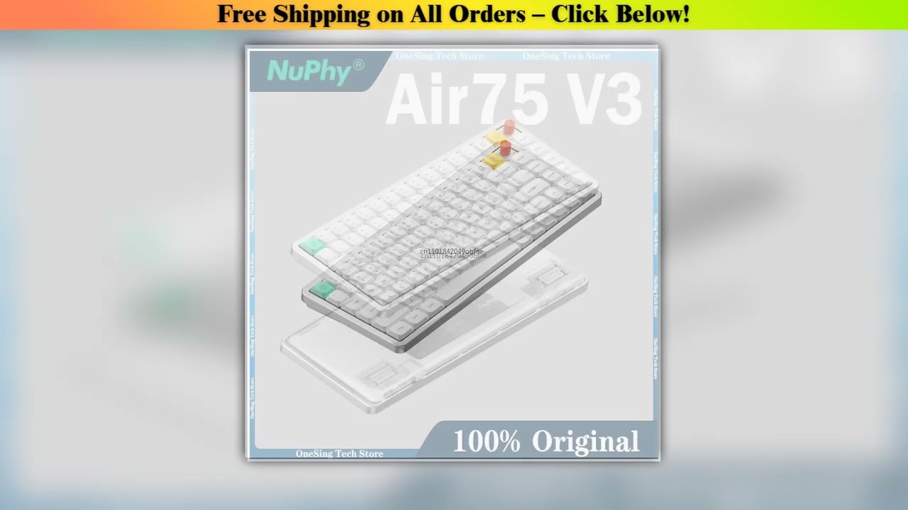 NuPhy Air75 V3 Mechanical Keyboard Low-Profile Wireless 3Mode Hot Swap 4000mAh Battery Custom
