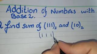 Addition of Binary Numbers, Addition of Binary Numbers in Urdu