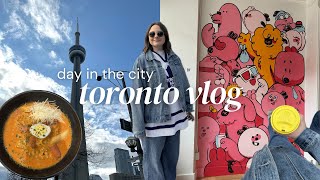 Day in the Life: Toronto Vlog - Exploring the city, PopMart unboxing, Toronto Maple Leafs game 🏙️🤍🏒
