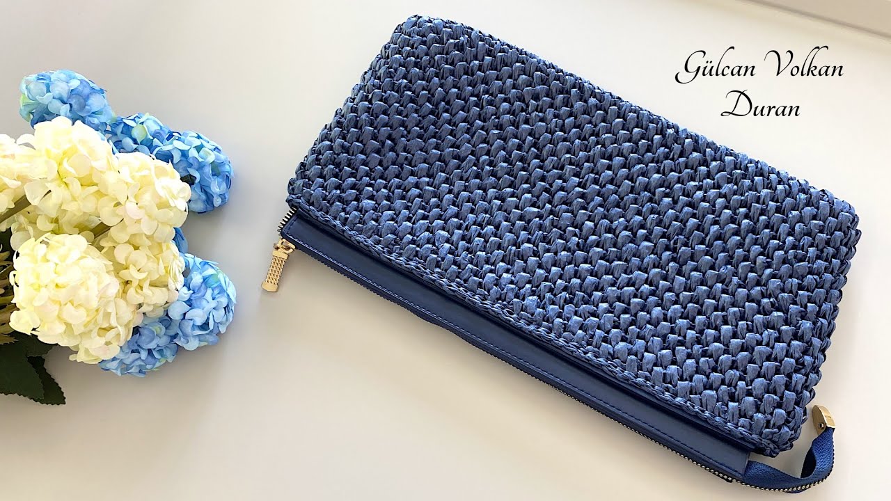 ÇOK KOLAY ÖRGÜ HASIR CLUTCH ÇANTA YAPIMI