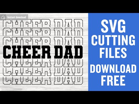 Cheer Dad Svg Free Cut Files for Silhouette Instant Download