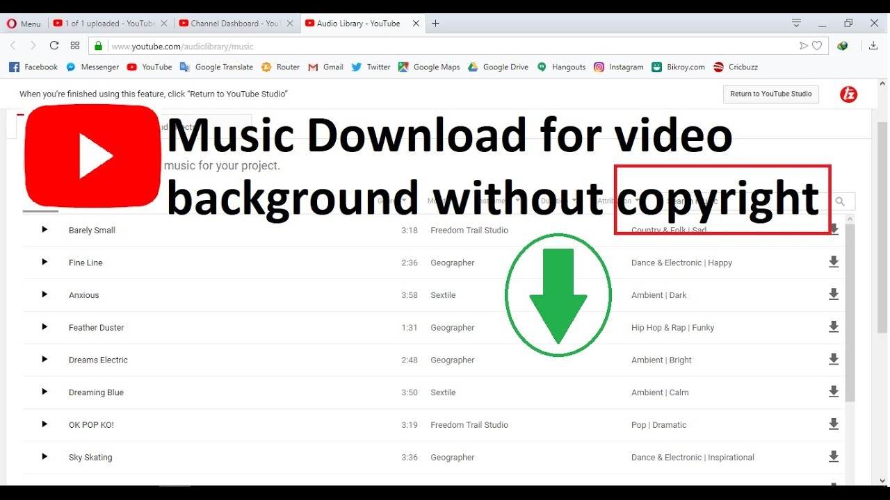 Music download for youtube without copyright YouTube