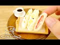 mini food "フルーツサンド" 本当に食べられるミニチュア料理 #86 | Yuka's tiny kitchen