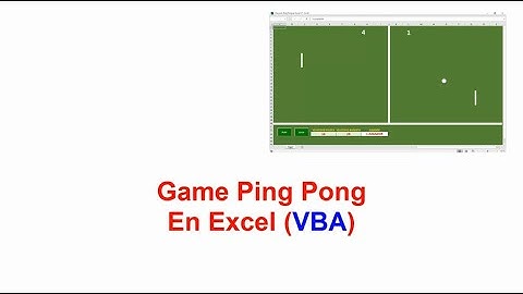Game Ping Pong en Excel (VBA)