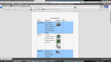 Read&Write for Google - Picture Vocabulary List