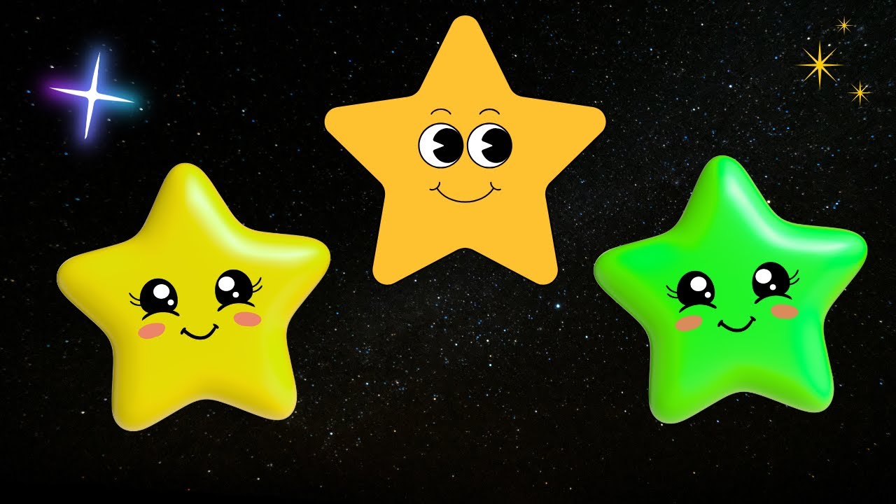 ⭐Мерцай, мерцай, маленькая звёздочка! Нежная, сверкающая ночная песенка с дружелюбными звёздочкам...