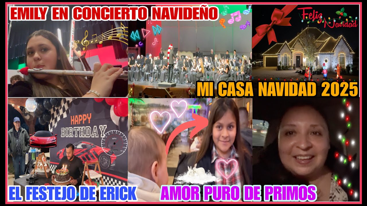 ‼️MI HERMANA SE VA A MEXICO🇲🇽ÚLTIMA REUNIÓN FAMILIAR🎄EMILY 🪈EN CONCIERTO NAVIDEÑO🎼🎺FIESTA DE ERICK🎁