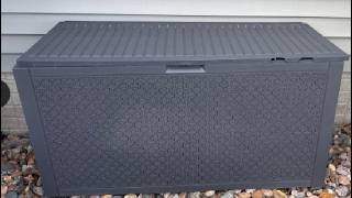 YITAHOME 90 Gallon Large Outdoor Deck Box, Easiest Assembly EVER! Sturdy Outdoor Storage