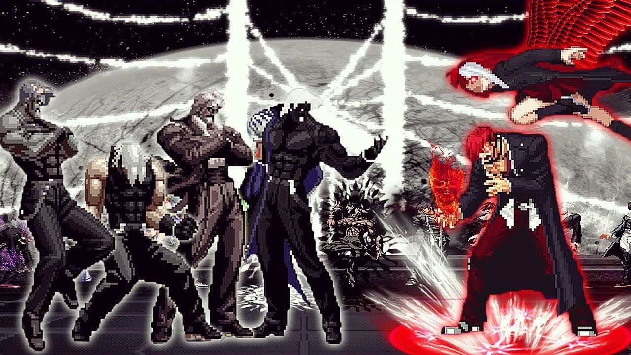 [Mugen KOF] Original Iori Yagami XIV Vs Ultimate Rugal Team - YouTube