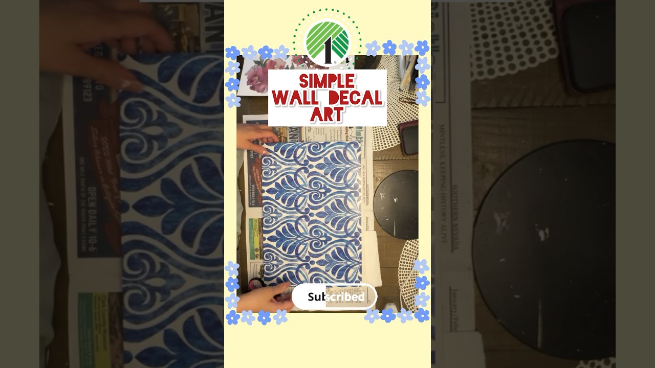 🌼DOLLARTREE WALL DECAL|CANVAS WALL ART DIY TO TRY 